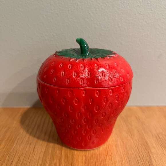 Hazel Atlas Other - Vintage Hazel Atlas Strawberry Jam Jelly Jar Container